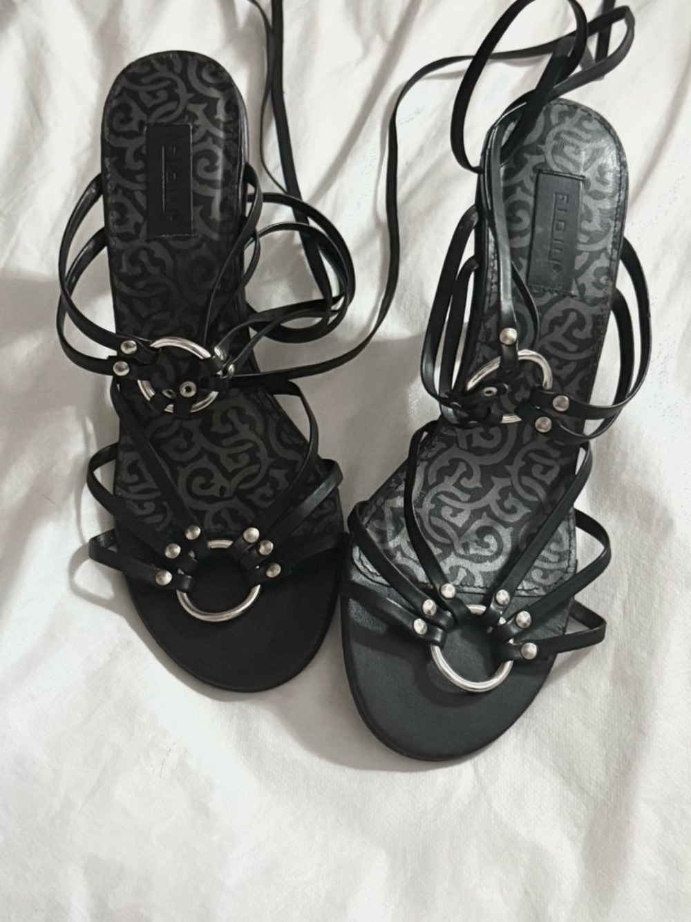 Black O-Ring gothic style heels